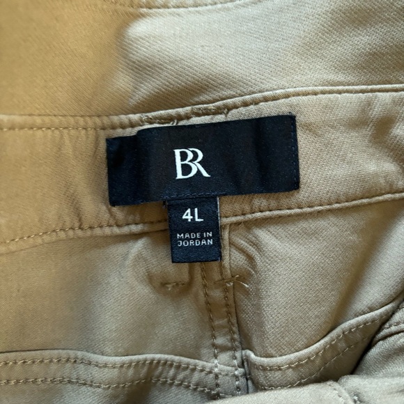 BANANA REPUBLIC Refined Utility Belt Cropped Office Pants 4 Tall Whiskey Brown - Picture 7 of 11